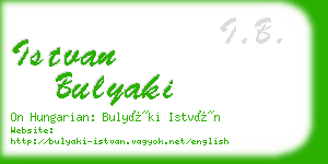 istvan bulyaki business card